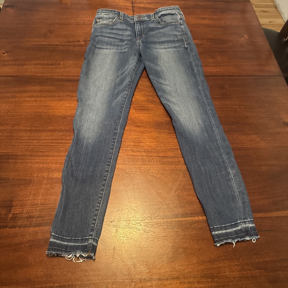 Joe's Jeans Skinny Ankle Women's Jeans W28 Stretch Blue Denim Cuffed Hem